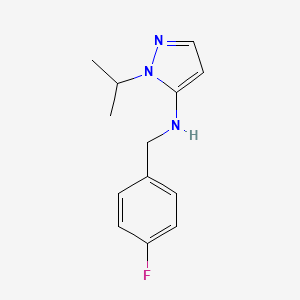 molecular formula C13H16FN3 B11741084 N-(4-fluorobenzyl)-1-(propan-2-yl)-1H-pyrazol-5-amine CAS No. 1856020-87-5