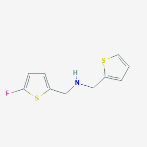 molecular formula C10H10FNS2 B11741129 [(5-Fluorothiophen-2-yl)methyl][(thiophen-2-yl)methyl]amine 