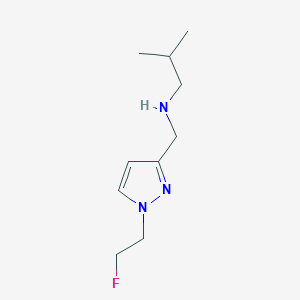 molecular formula C10H18FN3 B11741159 {[1-(2-fluoroethyl)-1H-pyrazol-3-yl]methyl}(2-methylpropyl)amine 