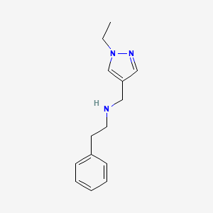 molecular formula C14H19N3 B11741285 [(1-ethyl-1H-pyrazol-4-yl)methyl](2-phenylethyl)amine 