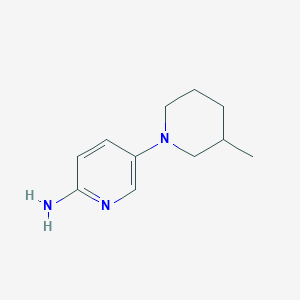 molecular formula C11H17N3 B11741493 5-(3-Methylpiperidin-1-yl)pyridin-2-amine 