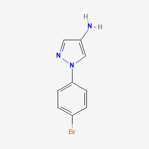 molecular formula C9H8BrN3 B11741670 1-(4-Bromophenyl)-1H-pyrazol-4-amine 