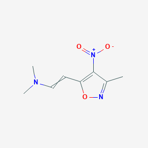 molecular formula C8H11N3O3 B11741691 Dimethyl[2-(3-methyl-4-nitro-1,2-oxazol-5-yl)ethenyl]amine 