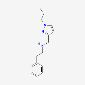 molecular formula C15H21N3 B11741701 (2-phenylethyl)[(1-propyl-1H-pyrazol-3-yl)methyl]amine 