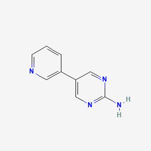molecular formula C9H8N4 B11741905 5-(Pyridin-3-YL)pyrimidin-2-amine 