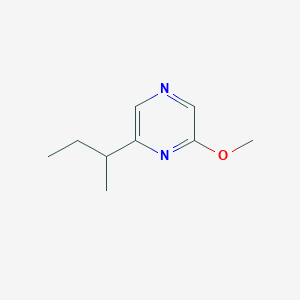 molecular formula C9H14N2O B11742165 Pyrazine, 2-methoxy-6-(1-methylpropyl)- 