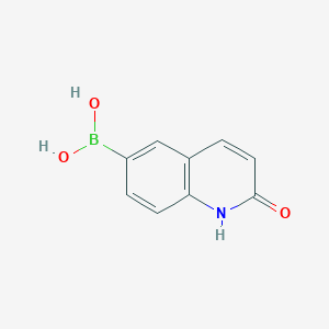 molecular formula C9H8BNO3 B11742549 (2-Oxo-1,2-dihydroquinolin-6-yl)boronic acid CAS No. 1092790-24-3