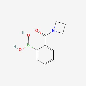 molecular formula C10H12BNO3 B11742640 2-(Azetidine-1-carbonyl)phenylboronic acid 
