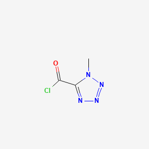molecular formula C3H3ClN4O B11742653 1-methyl-1H-1,2,3,4-tetrazole-5-carbonyl chloride 