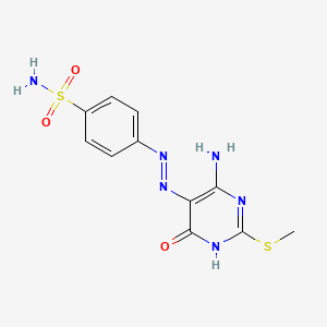 4-[2-(4-Amino-2-methylsulfanyl-6-oxopyrimidin-5-ylidene)hydrazinyl]benzenesulfonamide