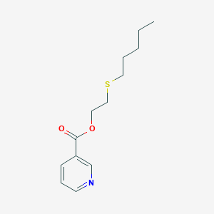 molecular formula C13H19NO2S B011743 Nicotinic acid, 2-(pentylthio)ethyl ester CAS No. 101952-69-6
