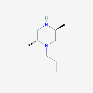 molecular formula C9H18N2 B117431 (2R,5S)-1-Allyl-2,5-dimethylpiperazine CAS No. 155766-33-9