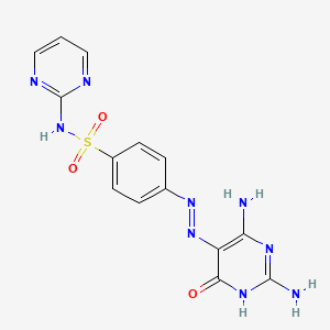 4-[2-(2,4-diamino-6-oxopyrimidin-5-ylidene)hydrazinyl]-N-pyrimidin-2-ylbenzenesulfonamide
