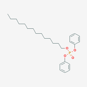 molecular formula C26H39O4P B117433 Phosphoric acid, diphenyl tetradecyl ester CAS No. 142474-86-0