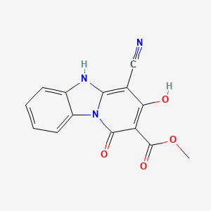 Methyl 4-cyano-3-hydroxy-1-oxo-1,5-dihydropyrido[1,2-a]benzimidazole-2-carboxylate