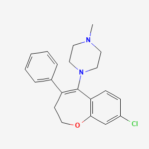molecular formula C21H23ClN2O B1174374 1-(8-Chloro-4-phenyl-2,3-dihydro-1-benzoxepin-5-yl)-4-methylpiperazine 