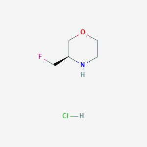 molecular formula C5H11ClFNO B11743812 (r)-3-(Fluoromethyl)morpholine hydrochloride CAS No. 218594-81-1