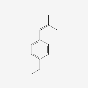 molecular formula C12H16 B11743820 1-Ethyl-4-(2-methylprop-1-en-1-yl)benzene CAS No. 105737-92-6
