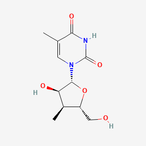molecular formula C11H16N2O5 B11743875 1-[(2R,3R,4S,5S)-3-hydroxy-5-(hydroxymethyl)-4-methyloxolan-2-yl]-5-methylpyrimidine-2,4-dione 