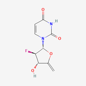 molecular formula C9H9FN2O4 B11743911 1-[(2R,3R,4S)-3-fluoro-4-hydroxy-5-methylideneoxolan-2-yl]-1,2,3,4-tetrahydropyrimidine-2,4-dione 