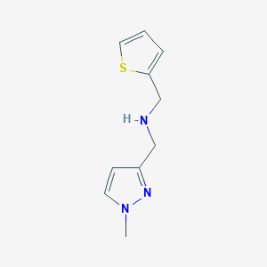 molecular formula C10H13N3S B11744056 [(1-methyl-1H-pyrazol-3-yl)methyl][(thiophen-2-yl)methyl]amine 