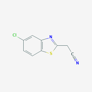 molecular formula C9H5ClN2S B117441 2-(5-Chloro-1,3-benzothiazol-2-yl)acetonitrile CAS No. 157764-03-9