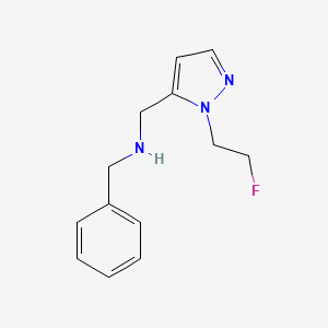 molecular formula C13H16FN3 B11744117 benzyl({[1-(2-fluoroethyl)-1H-pyrazol-5-yl]methyl})amine 