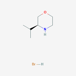 molecular formula C7H16BrNO B11744326 (3S)-3-(propan-2-yl)morpholine hydrobromide CAS No. 1207368-88-4