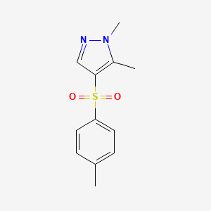 molecular formula C12H14N2O2S B1174440 1,5-Dimethyl-4-(p-tolylsulfonyl)pyrazole 