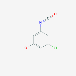 molecular formula C8H6ClNO2 B11745210 1-Chloro-3-isocyanato-5-methoxybenzene 