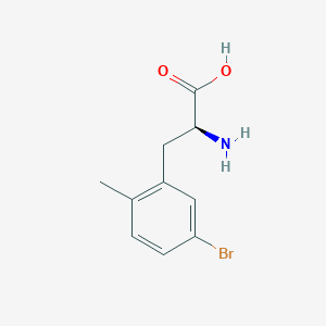 molecular formula C10H12BrNO2 B11745300 5-Bromo-2-methyl-L-phenylalanine 