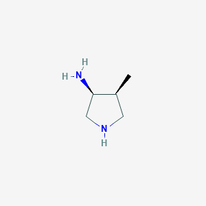 molecular formula C5H12N2 B117456 (3S,4S)-4-Methylpyrrolidin-3-amine CAS No. 149714-40-9