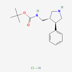 molecular formula C16H25ClN2O2 B1174562 tert-butyl (Trans-4-phenylpyrrolidin-3-yl)methylcarbamate hydrochloride CAS No. 154206-10-7
