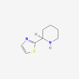 molecular formula C8H12N2S B11745755 (R)-2-(Piperidin-2-yl)thiazole 