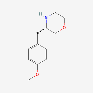 molecular formula C12H17NO2 B11745984 Morpholine, 3-[(4-methoxyphenyl)methyl]-, (3S)- CAS No. 1251751-08-2