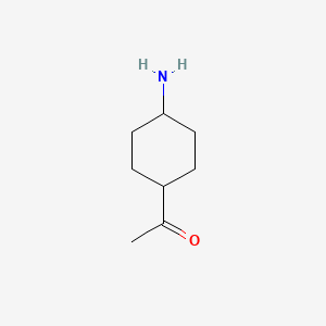 molecular formula C8H15NO B11746254 1-(4-Aminocyclohexyl)ethan-1-one CAS No. 856758-78-6