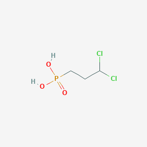 molecular formula C3H7Cl2O3P B11746388 (3,3-Dichloropropyl)phosphonic acid 