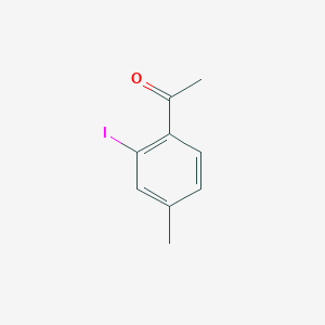 molecular formula C9H9IO B11746607 1-(2-Iodo-4-methylphenyl)ethanone CAS No. 52107-83-2