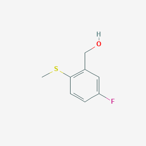 molecular formula C8H9FOS B11746809 (5-Fluoro-2-methylsulfanylphenyl)methanol 