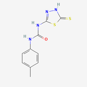 molecular formula C10H10N4OS2 B11746812 1-(5-Mercapto-1,3,4-thiadiazol-2-yl)-3-p-tolylurea 