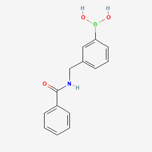 molecular formula C14H14BNO3 B11746845 (3-(Benzamidomethyl)phenyl)boronic acid 
