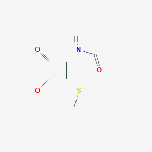 molecular formula C7H7NO3S B1174691 N-(2-methylsulfanyl-3,4-dioxocyclobutyl)acetamide CAS No. 152836-82-3
