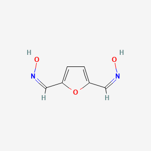 molecular formula C6H6N2O3 B11746926 (E)-N-({5-[(E)-(hydroxyimino)methyl]furan-2-yl}methylidene)hydroxylamine 