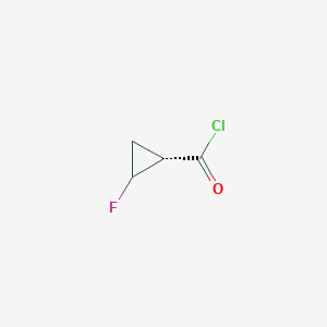 molecular formula C4H4ClFO B11747116 (1S)-2-fluorocyclopropane-1-carbonyl chloride 