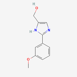 molecular formula C11H12N2O2 B11747529 2-(3-Methoxyphenyl)imidazole-4-methanol 