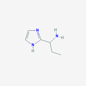 molecular formula C6H11N3 B11747557 1-(1H-imidazol-2-yl)propan-1-amine 