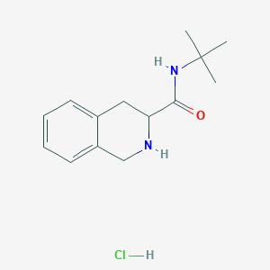 molecular formula C14H21ClN2O B1174757 N-tert-Butyl-1,2,3,4-tetrahydroisoquinoline-3-carboxamide--hydrogen chloride (1/1) CAS No. 149057-17-0
