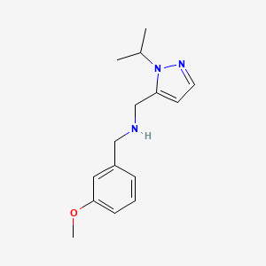 molecular formula C15H21N3O B11747678 [(3-methoxyphenyl)methyl]({[1-(propan-2-yl)-1H-pyrazol-5-yl]methyl})amine 