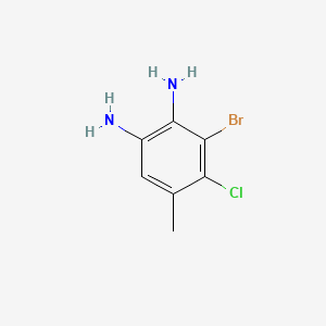 molecular formula C7H8BrClN2 B1174835 3-Bromo-4-chloro-5-methylbenzene-1,2-diamine 
