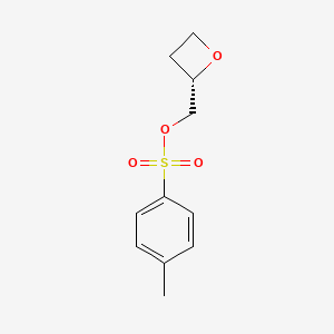 molecular formula C11H14O4S B11749060 (S)-Oxetan-2-ylmethyl 4-methylbenzenesulfonate 